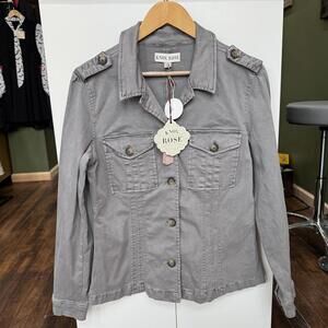 NWT Knox Rose Women’s‎ Jacket - Size M - Medium Gray - Autumn Fall Lightweight
